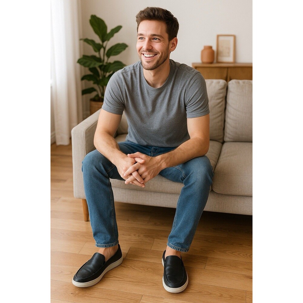 SOFFT‎ Black Leather Slip On Mens Shoes Size 9M